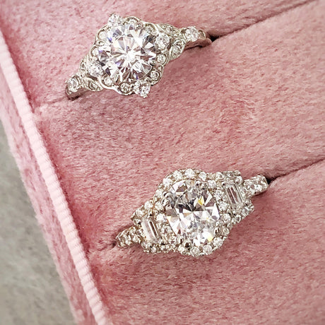Image Contain: 3-Stone Ring, Halo Ring