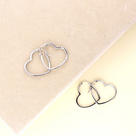 Image Contain: Heart Hoop Earrings