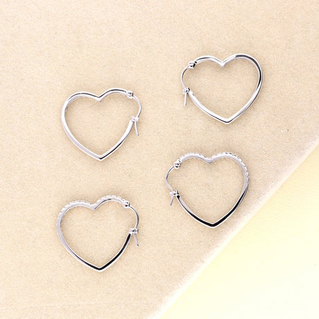 Image Contain: Heart Hoop Earrings