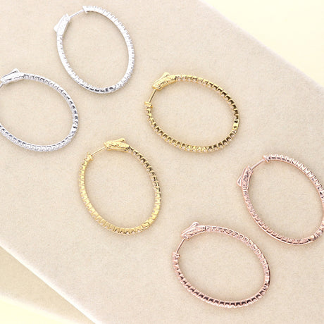 Image Contain: Oval Inside-Out Hoop Earrings