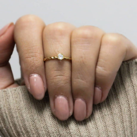 Image Contain: Model Wearing Solitaire Ring