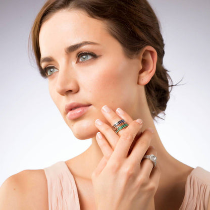 Pave CZ Eternity Ring in Sterling Silver