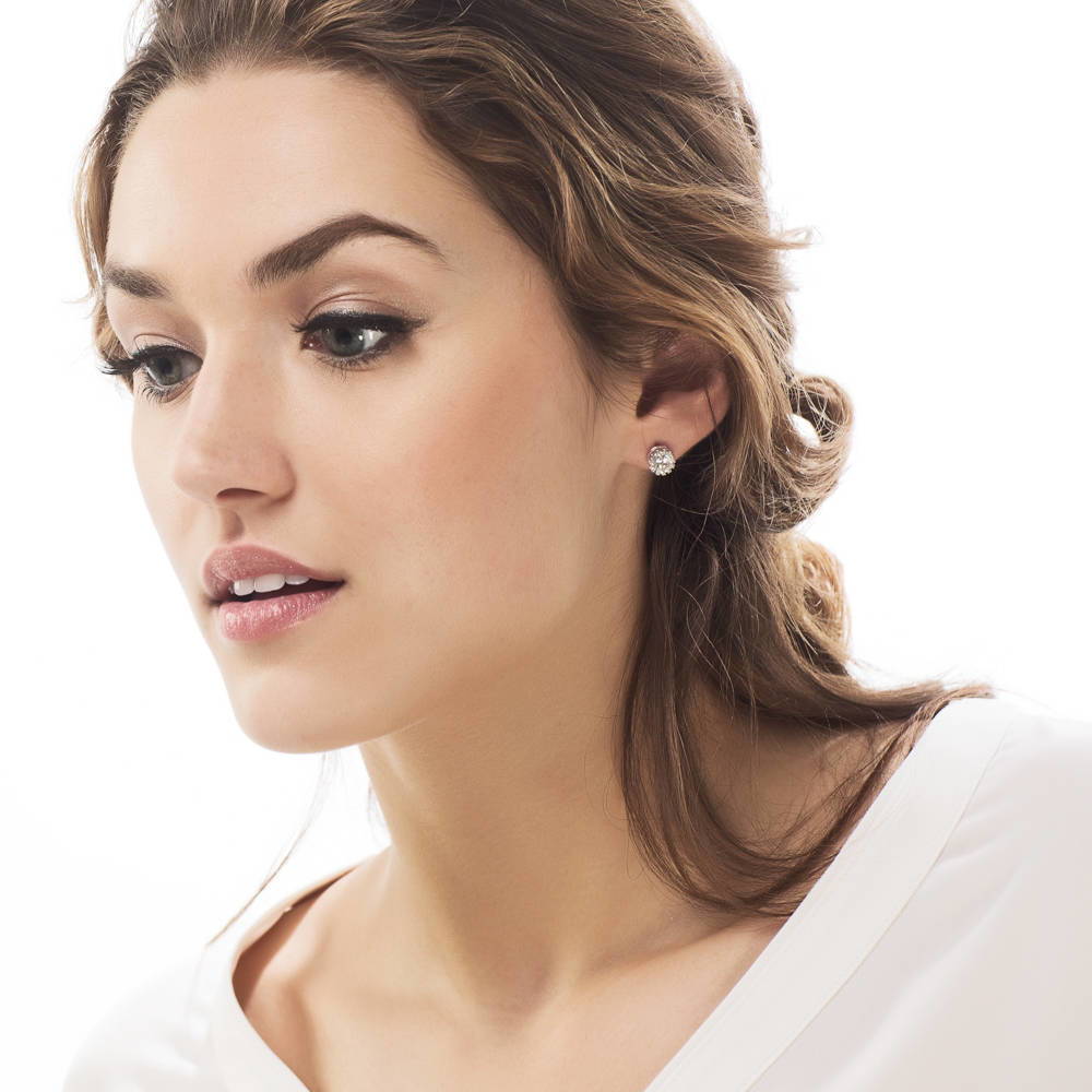 Crown Set CZ Studs Crown Set CZ Studs