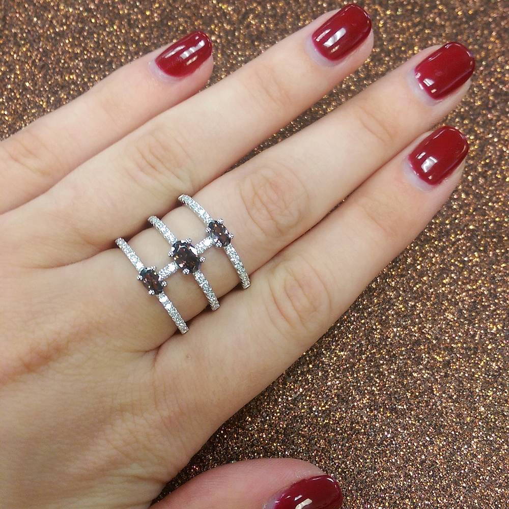 Image Contain: Model Wearing Open Bar Ring