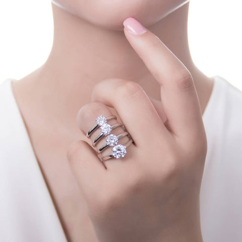 Image Contain: Model Wearing Solitaire Ring