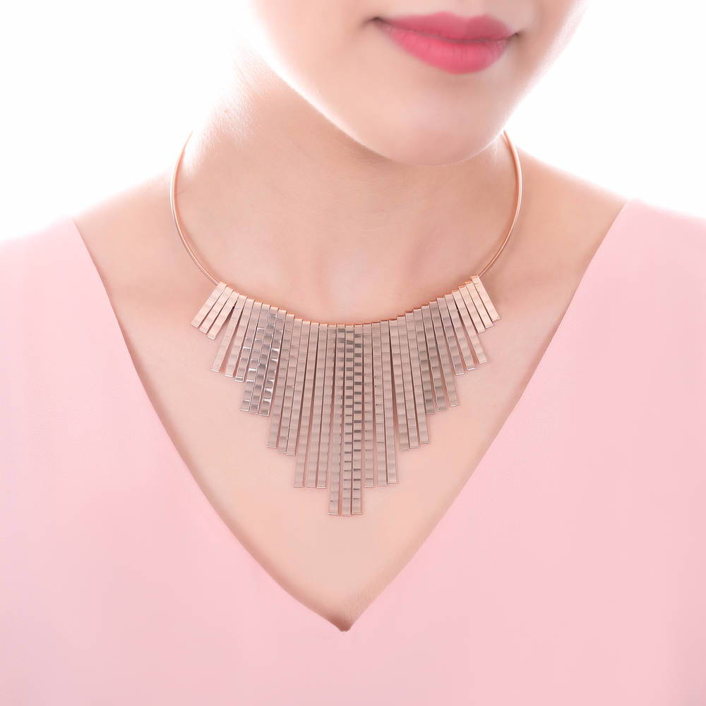 Fringe Choker in Rose Gold-Tone