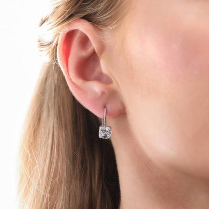 Solitaire CZ Earrings in Gold Flashed Sterling Silver, 2 Pairs