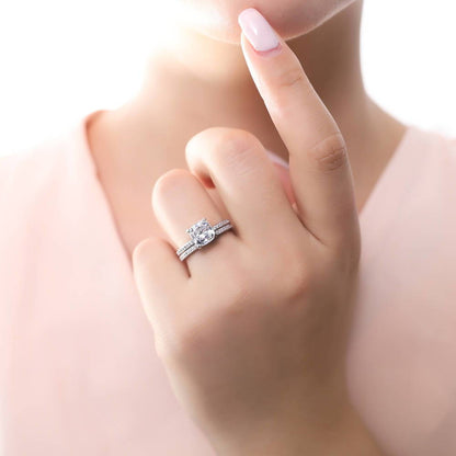 Pave CZ Eternity Ring in Sterling Silver