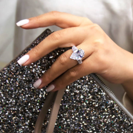 Image Contain: Model Wearing 3-Stone Ring