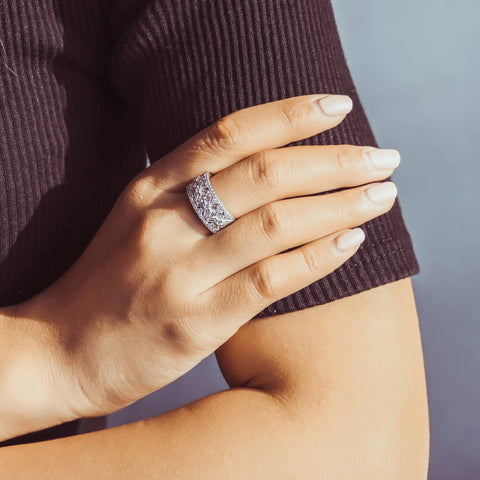 Image Contain: Model Wearing Art Deco Ring