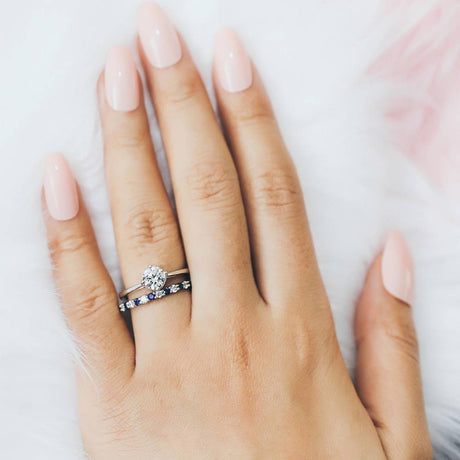 Image Contain: Model Wearing Eternity Ring, Ring