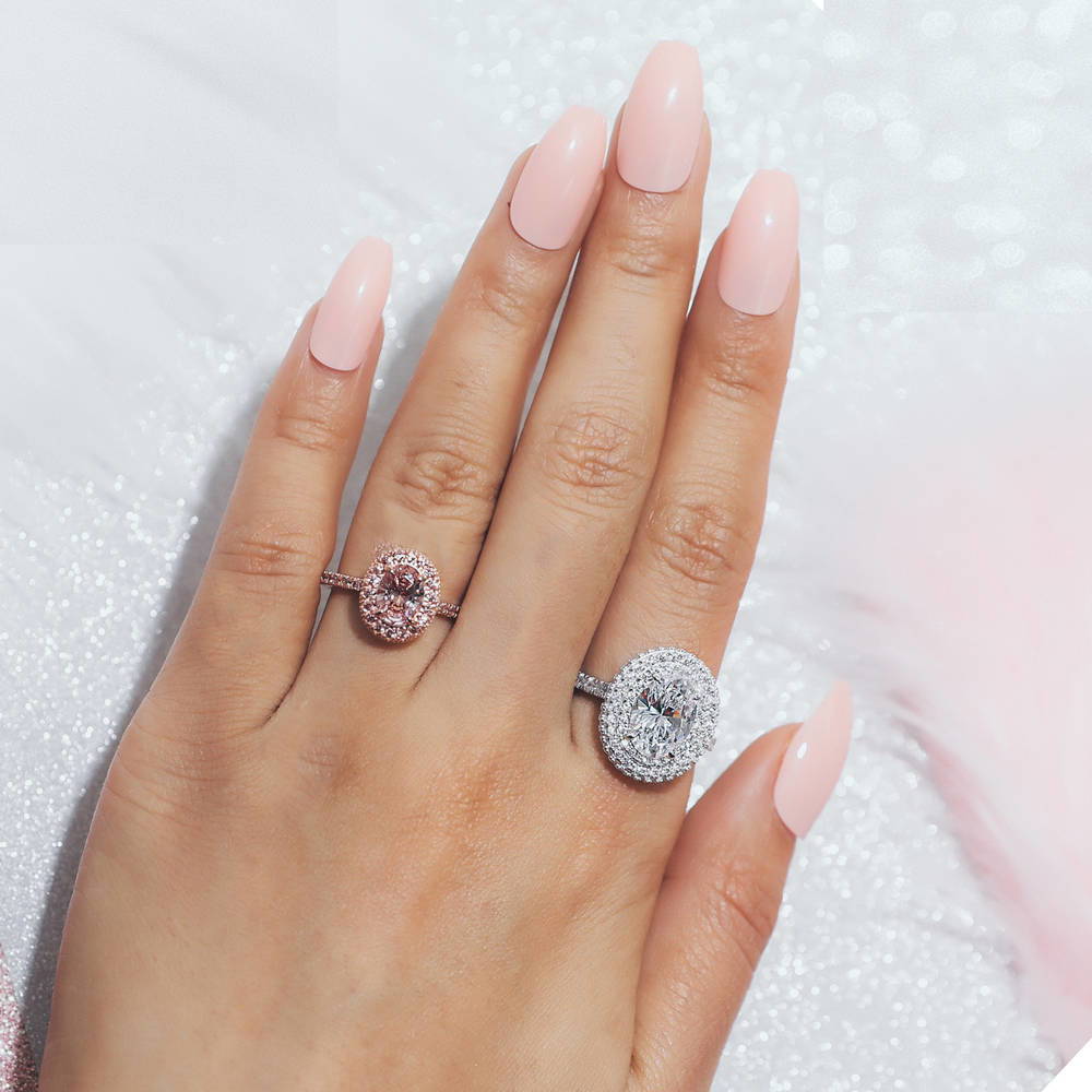 Image Contain: Model Wearing Halo Ring
