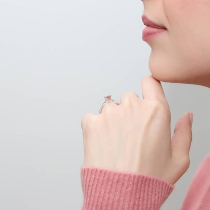 Solitaire 0.45ct CZ Ring in Sterling Silver