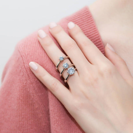 Model Wearing Solitaire Ring