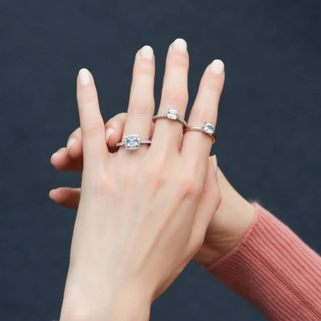 Model Wearing Halo Ring, Ring