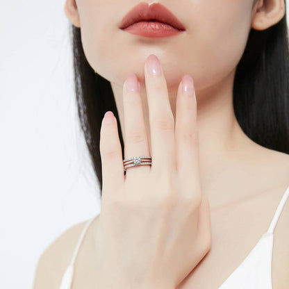 Solitaire 0.35ct CZ Ring in Sterling Silver