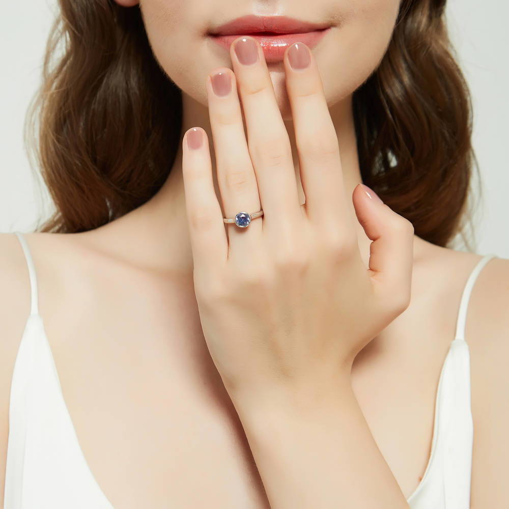 Model Wearing Solitaire Ring Style R1631-02