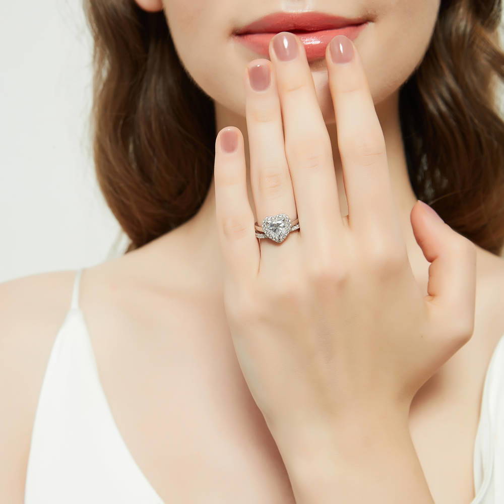 Pave CZ Eternity Ring in Sterling Silver