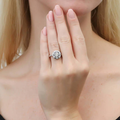 Woven Wreath CZ Ring in Sterling Silver