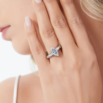 3-Stone Marquise CZ Ring in Sterling Silver