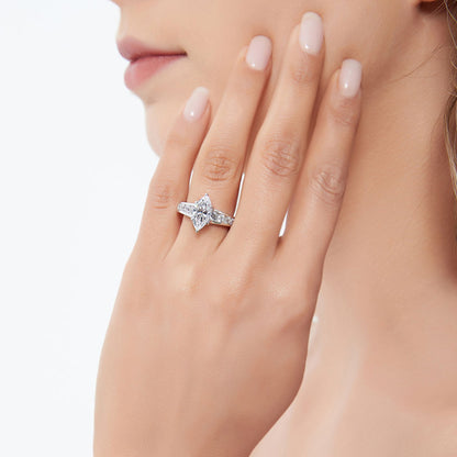 Solitaire 1.6ct Marquise CZ Ring in Sterling Silver