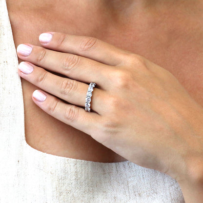 CZ Eternity Ring in Sterling Silver