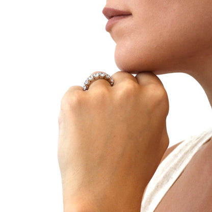 CZ Eternity Ring in Sterling Silver