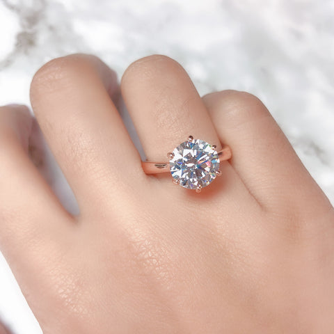 Image Contain: Model Wearing Solitaire Ring