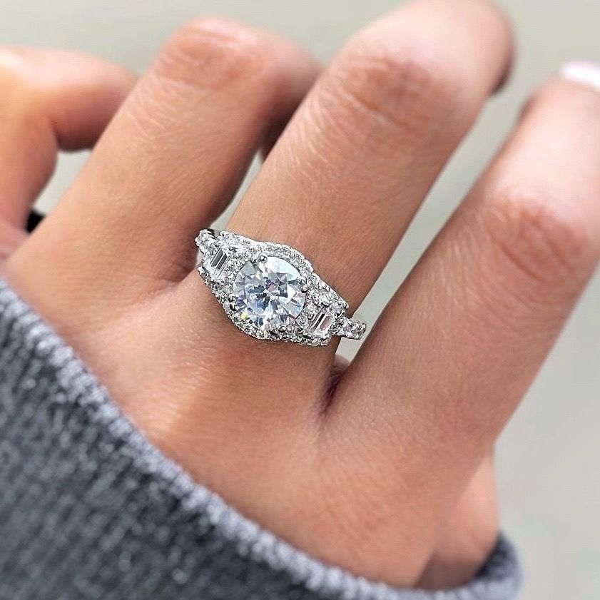Image Contain: Model Wearing 3-Stone Ring