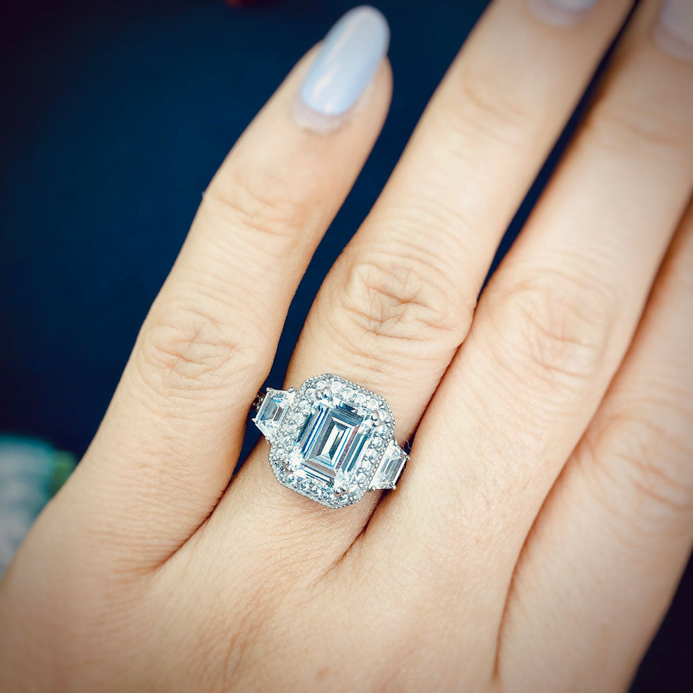 Image Contain: Model Wearing Halo Ring