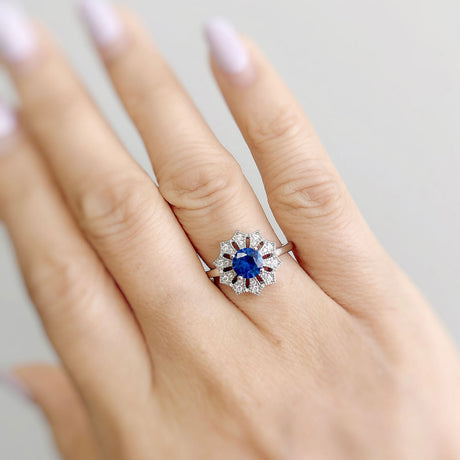 Image Contain: Model Wearing Flower Ring