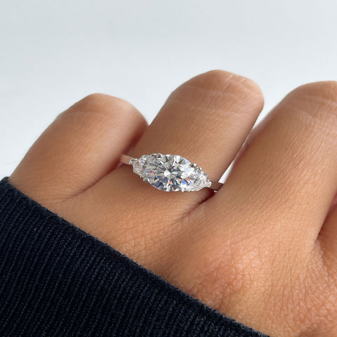 Image Contain: Model Wearing 3-Stone Ring