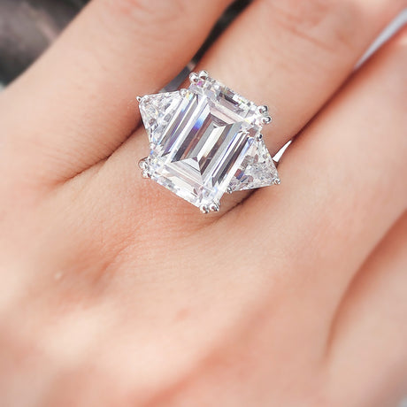 Image Contain: Model Wearing 3-Stone Ring