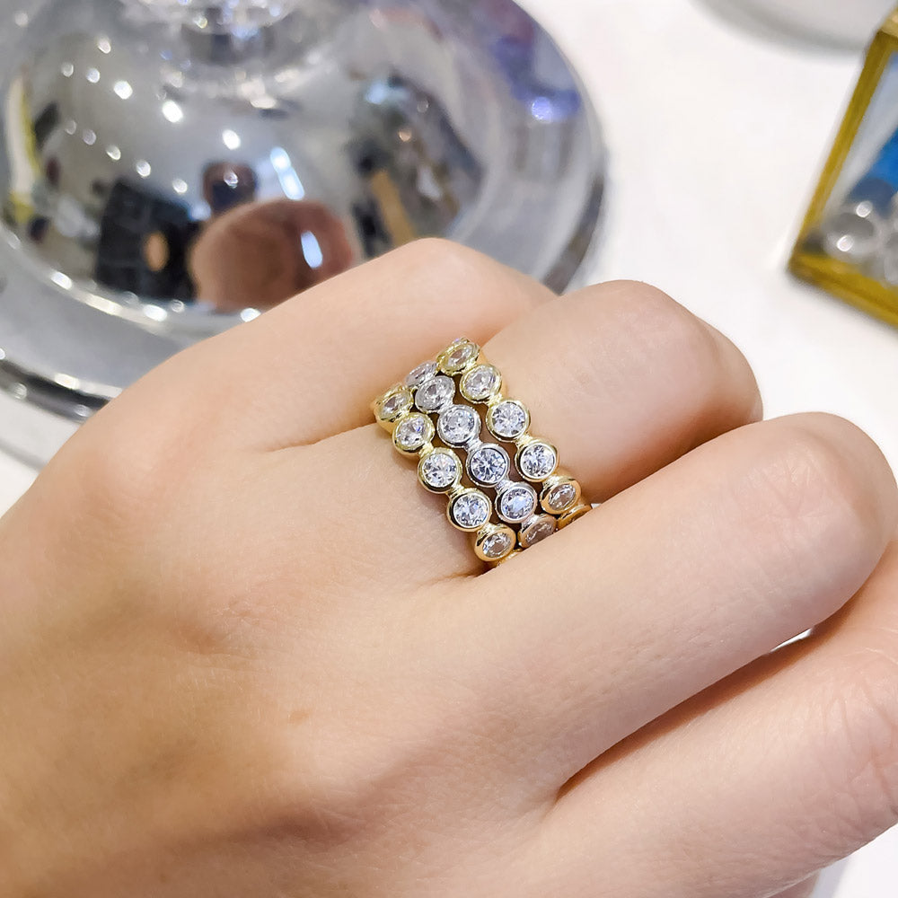 Image Contain: Model Wearing Bubble Eternity Ring