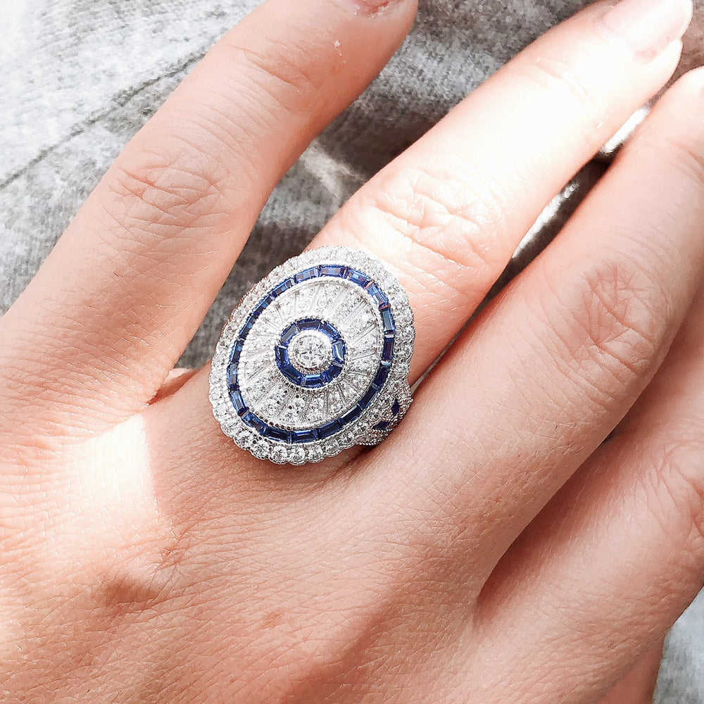 Image Contain: Model Wearing Art Deco Ring