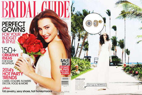 Bridal Guide Magazine / Publication Features Halo Stud Earrings