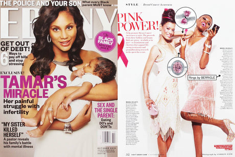 Ebony Magazine / Publication Features Bypass Ring, Halo Ring