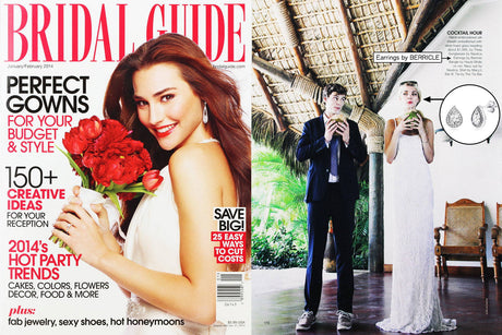 Bridal Guide Magazine / Publication Features Halo Stud Earrings