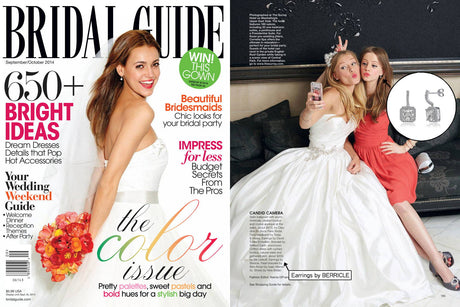 Bridal Guide Magazine / Publication Features Halo Dangle Earrings