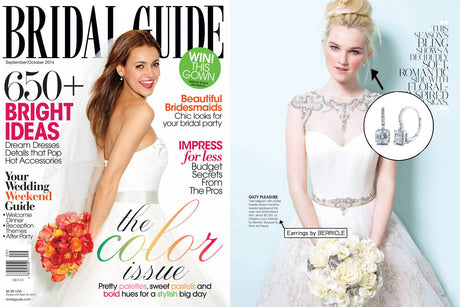 Bridal Guide Magazine / Publication Features Halo Dangle Earrings