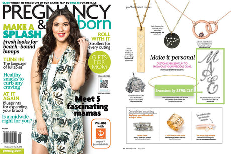 Pregnancy Newborn Magazine / Publication Features Initial Letter Pin