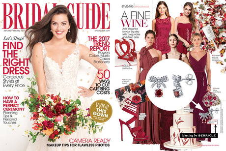 Bridal Guide Magazine / Publication Features Bow Tie Stud Earrings