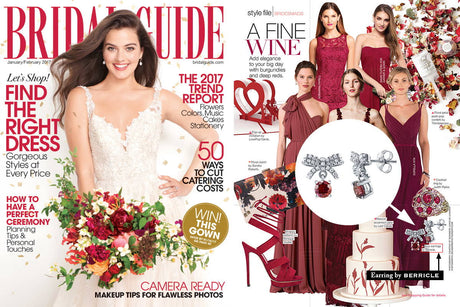 Image Contain: Bridal Guide Magazine / Publication Features Bow Tie Stud Earrings