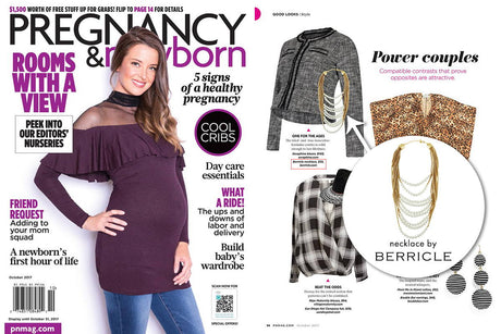 Pregnancy Newborn Magazine / Publication Features Statement Necklace