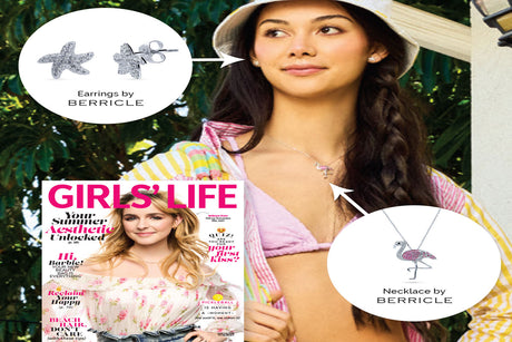 Image Contain: Graphic Designer Magazine / Publication Features Flamingo Pendant Necklace, Starfish Stud Earrings
