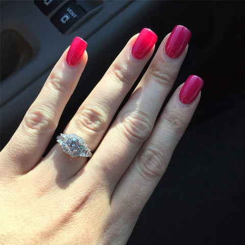 Image Contain: Model Wearing Halo Ring