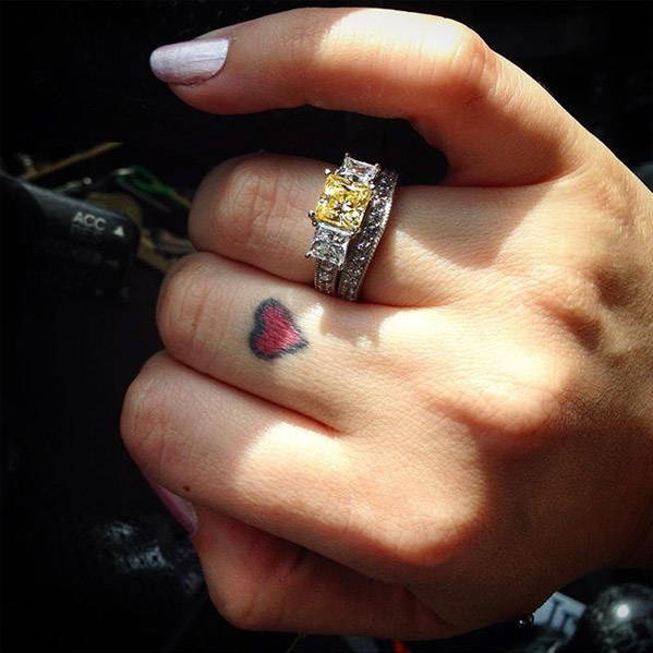Image Contain: Model Wearing 3-Stone Ring, Curved Half Eternity Ring