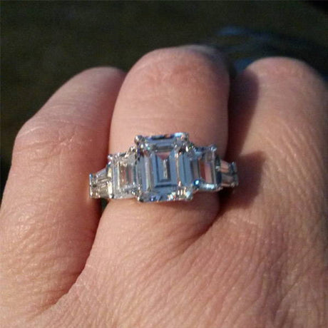 Image Contain: Model Wearing 3-Stone Ring