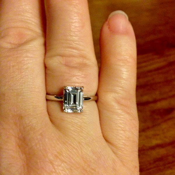 Image Contain: Model Wearing Solitaire Ring