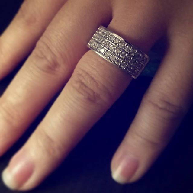 Image Contain: Model Wearing Half Eternity Ring